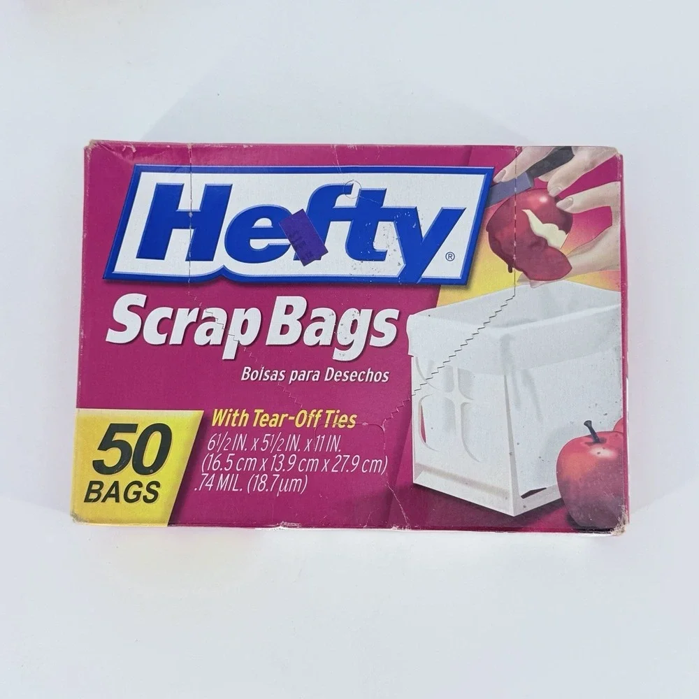 Hefty Scrap Bags Kitchen Trash Bags Lot 2 Boxes 78 Bags READ